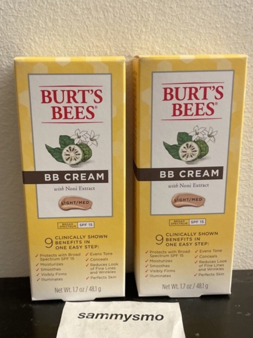 Burt's Bees BB Cream With SPF 15 Light / Medium 04/2027 x2